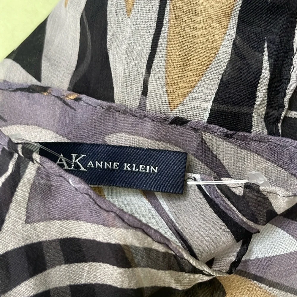 New multicolored Anne Klein silk scarf